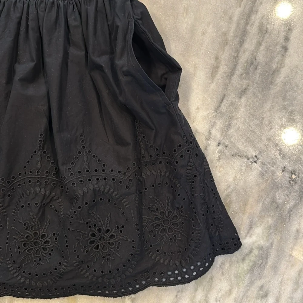 Abercrombie & fitch XS fit and flare halter mini dress cotton eyelet - Picture 13 of 16